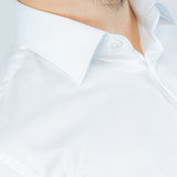 Snow-white Cotton Shirt (Double-Cuff)