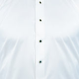 Snow-white Cotton Tuxedo Shirt