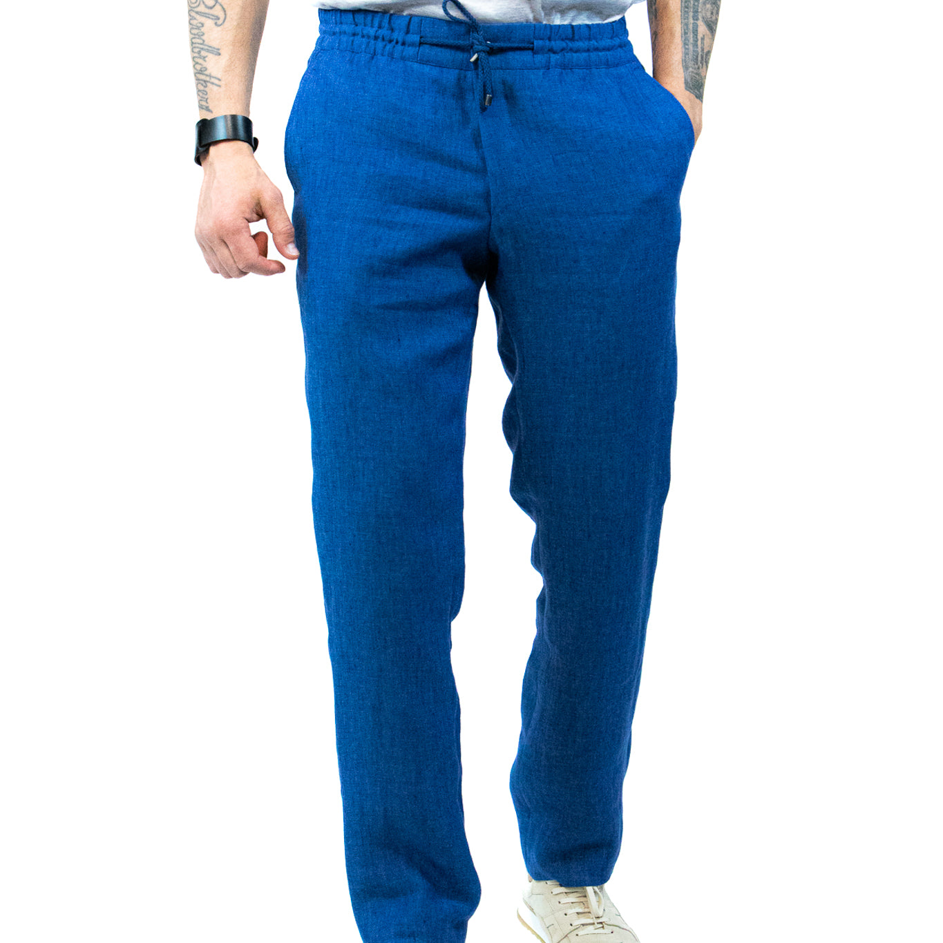 Blue Linen Pants, Dugdale Bros & Co