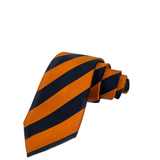 Orange & Blue Striped Tie