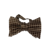 Brown Checkered Bow Tie